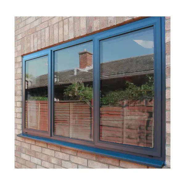 Casement Aluminum Window With Customized Double Glazing Tinted Glass Customized Design Double Tempered Glazing