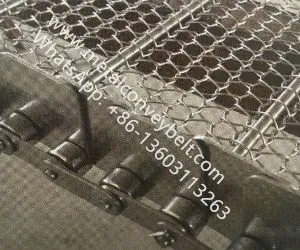 Metal Stainless Steel Chain Link Balance Spiral Wire Food Conveyor Mesh Belt for Cooling Furnace Oven Heat Tunnel Dryer Bakery photo-2