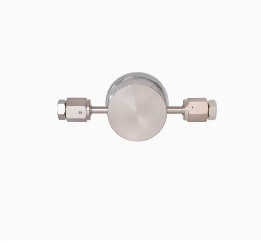 Ultra-high Purity Diaphragm Type Online Instrument, All Steel 50MM EP Grade，Parallel Installation, All Stainless Steel Clean Pressure Gauge photo-3