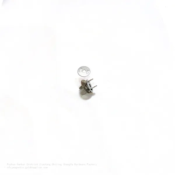 18MM Rolled Nickel Color Embossed Disc-shaped Magnetic Button photo-5