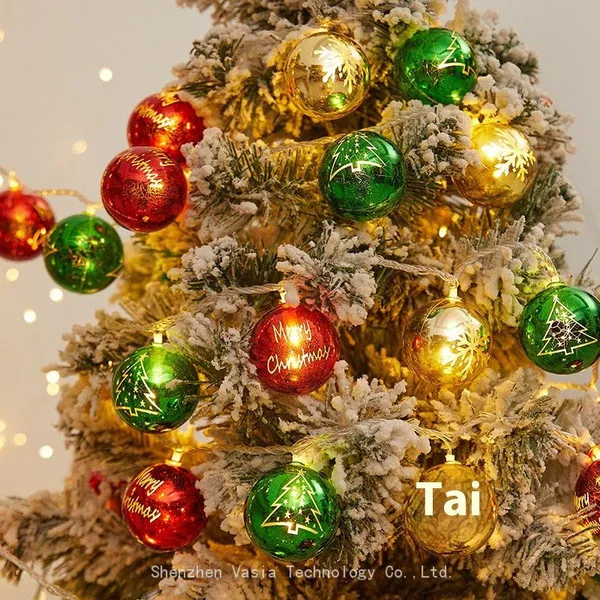 Wholesale Metallic Ball Xmas Lights - 20LED Strings, for Home & Mall Christmas Decor photo-3