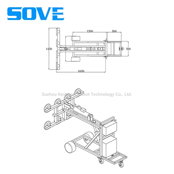 SOVE Large Glass Suction Cup Vehicle Mechanical Arm Electric Glass Suction Cup Handler Suction Cup Lifting System photo-2
