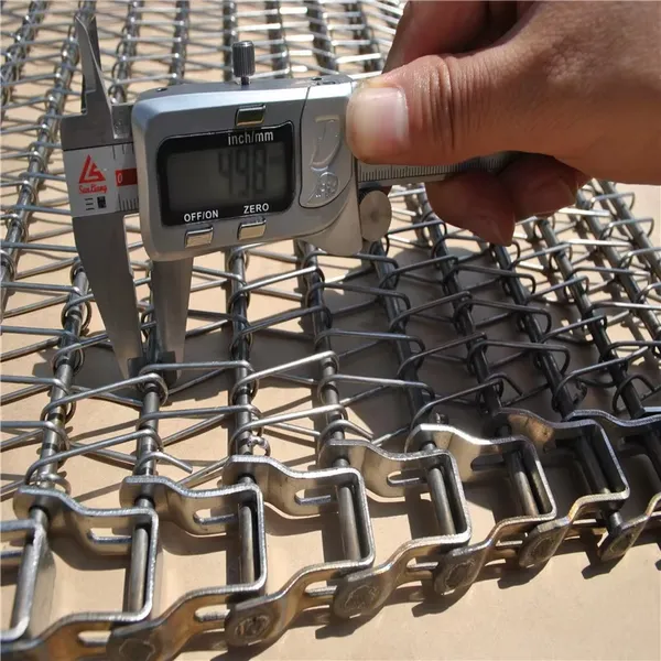 High-Temperature Stainless Steel SUS304 Wire Mesh Conveyor Belt / Pizza Oven Wire Mesh Conveyor Belt photo-5