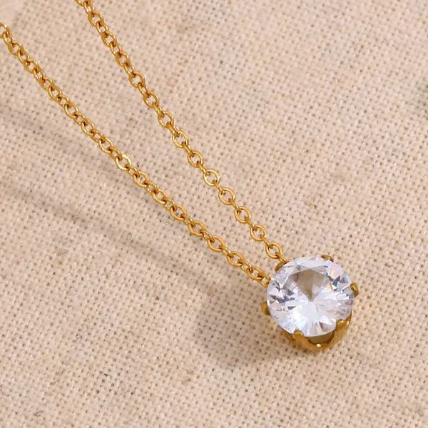 Wholesale Stainless Steel Necklace Set Mixed Lengths 16-22 Inch 5pcs Bulk Polished Finish Low MOQ photo-2