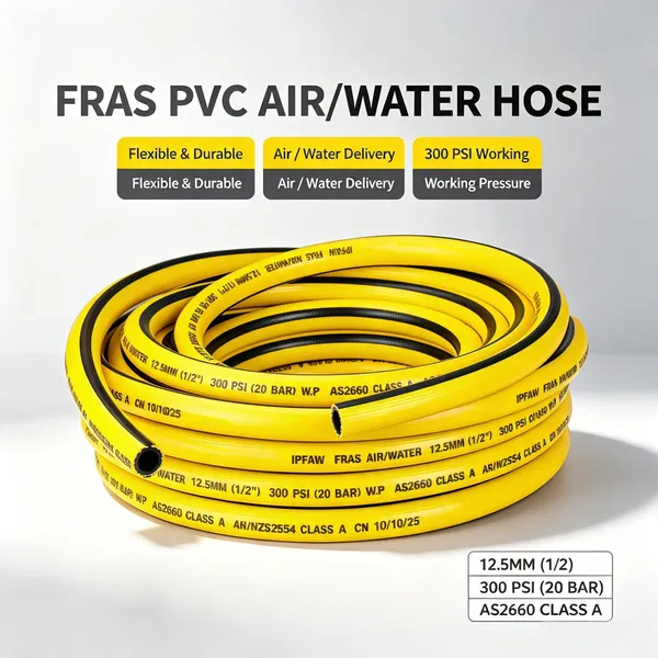 1or 2 Inch PVC Rubber Yellow Green 300 PSI Contractors Air & Water Hose With Cutting Service ROHS Approved Durable Design