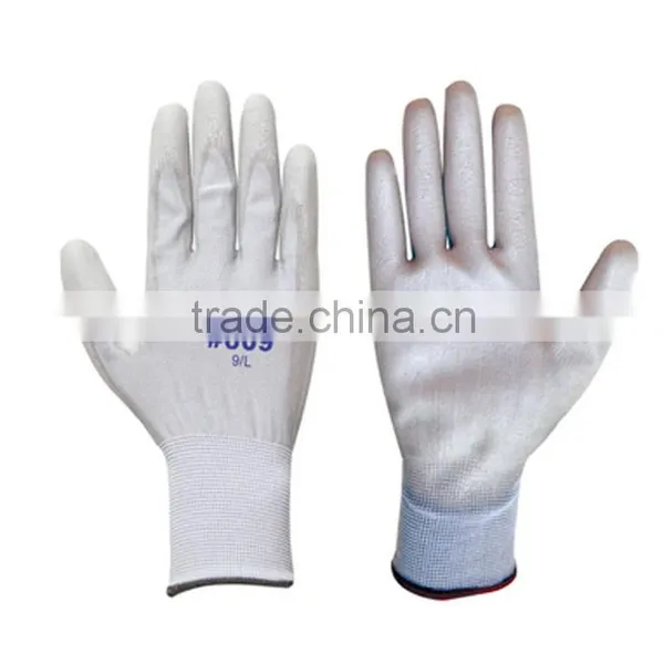 Nylon pu Coated Hand Gloves/ PU Coated Working Gloves photo-4