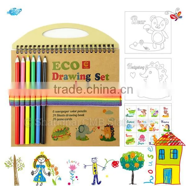 Eco Friendly Kids Travel Rainbow Art Color Pencil Set photo-2