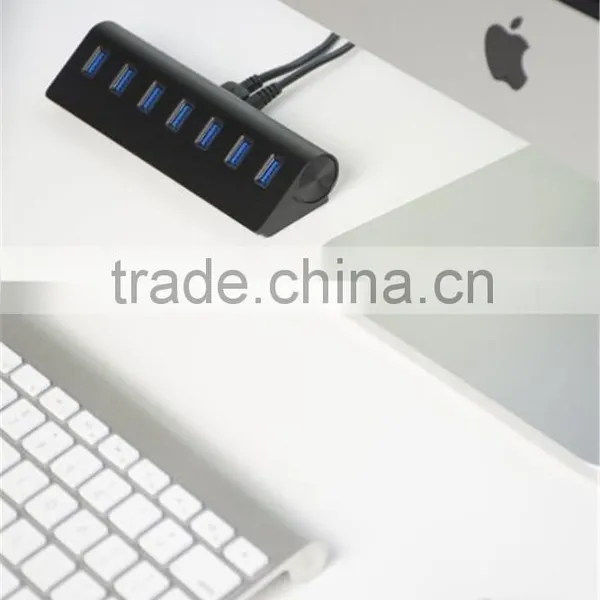 Slope-shape Black Hub USB 3.0 for AC PC Mobile Phone Charger photo-5