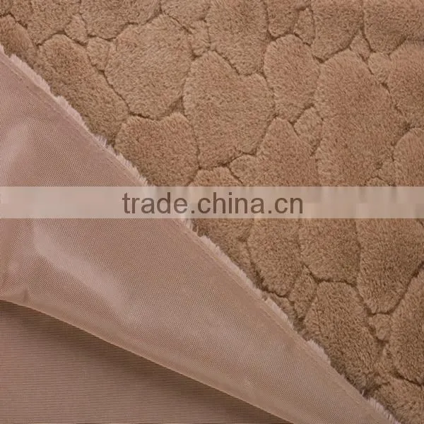Brown Wholesale 100%polyester Angora Rabbit Fleece Fabric for Clothes photo-3