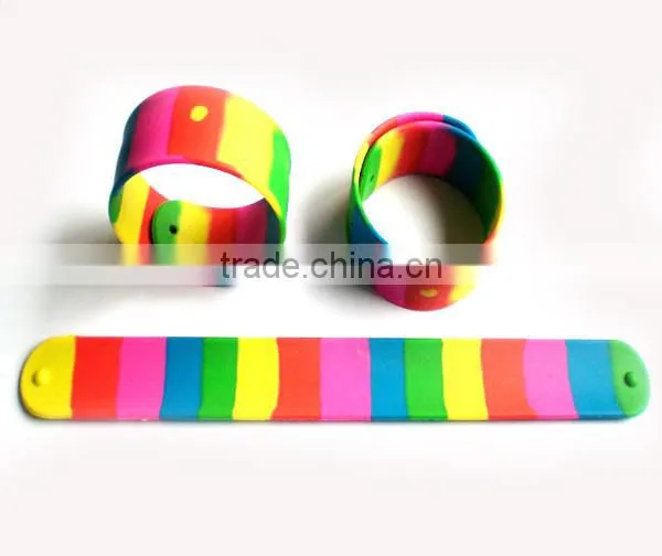 Factory New Fashion Gifts Silicone Slap Snap Bracelet photo-4
