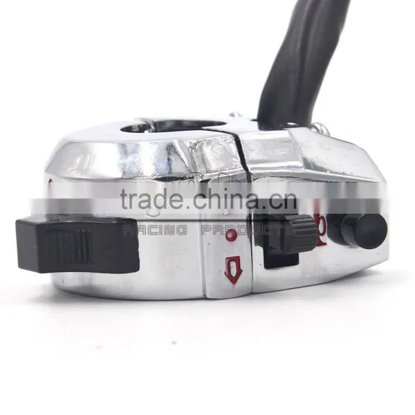 BJ-SW-002 Aftermarket Waterproof 12V Custom Universal Chrome Motorcycle Handlebar Switch photo-2