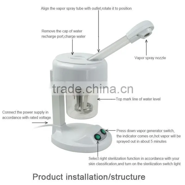 Professional Portable Mini Desktop Facial Steamer OZone Spa Salon Beauty Table photo-2