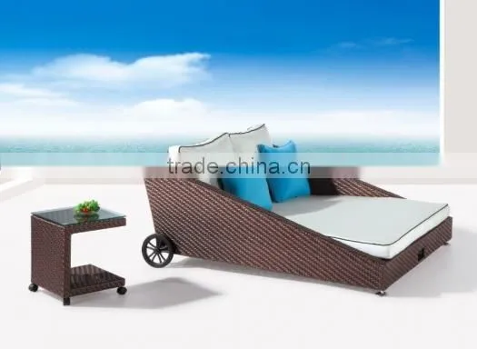 2015 Garden Furniture Beach Chair/wicker Furniture/used Chaise Lounge (DH-9572) photo-2