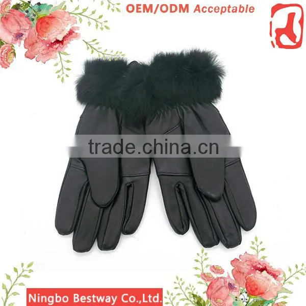 Custom Winter Glove Wholesale, Ladies Leather Glove for Woman photo-3