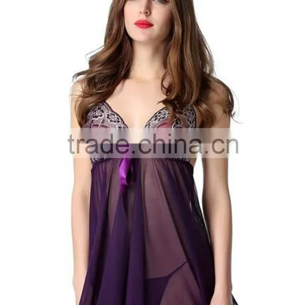 Lace Splicing Dress With G-String photo-4