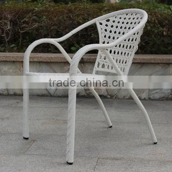 Cheap Outdoor Rattan Round Dining Table and Stackable Chair Sets photo-3