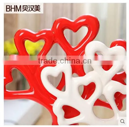 Ceramic Glazed Craft Hot Sale Tree Shape Ceramic Craft/office Decration photo-6