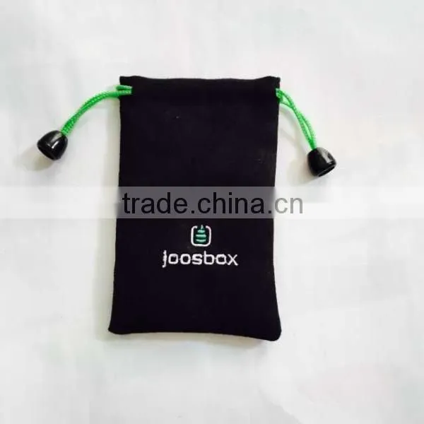 China OEM Embroidered Velvet Pouch Black photo-3