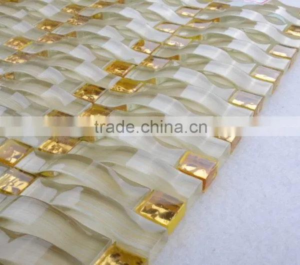 GT009 300X300MM Wavy Glass Pendant Lights Mosaic Tile Machine photo-2