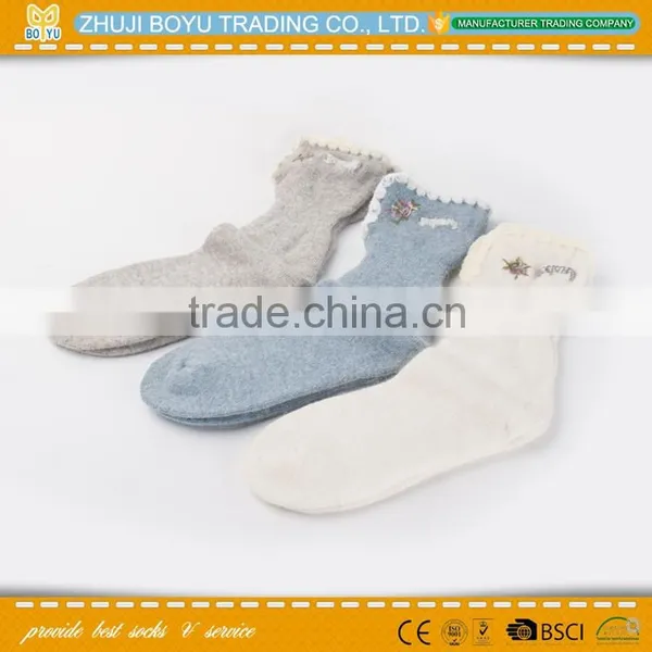 BY-161201 Angora Material Ladies Angora Socsk Casual Socks for Winter With Striped Pattern Quality Choice photo-3