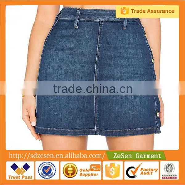 High Quality Cotton and Polyester Unlined Casual Denim Dresses for Women photo-2