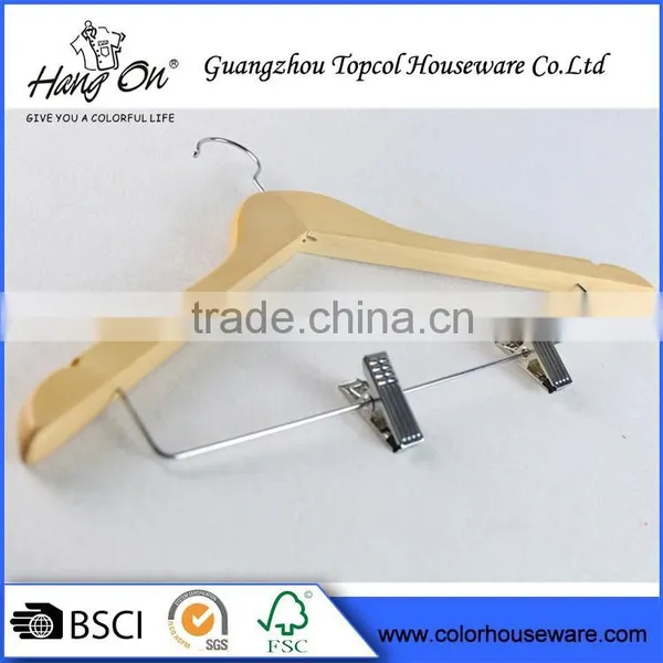 Black Plastic Pants Hanger With Clips photo-2