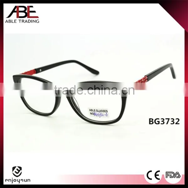2016 Double Color Quality Handmade New Stylish Acetate Eyeglasses Optical Frames Optics Spectacle Made in China Oem Quality Choice photo-4