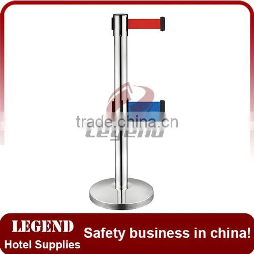 Safety Double Belt Pole 201 Pole Bank Crowd Control Barrier Stand photo-5