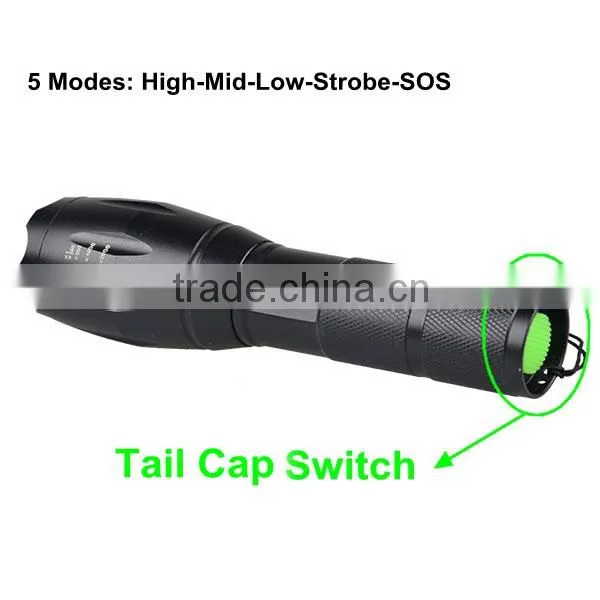 Rechargeable Battery Power Supply XM-L T6 LED G700 Police Flashlight Torch photo-2