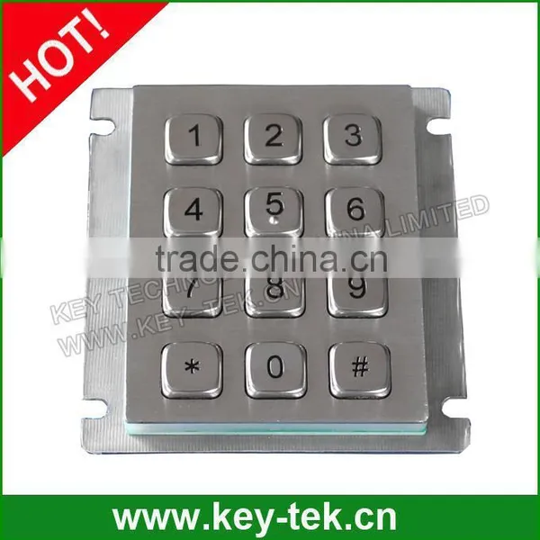 12 Keys Dot Matric Long Stroke Programmble Metal Keypad photo-2