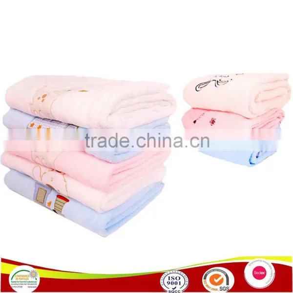 Polyester Coral Fleece Baby Blanket Embroidery Blanket Double Fleece Blanket