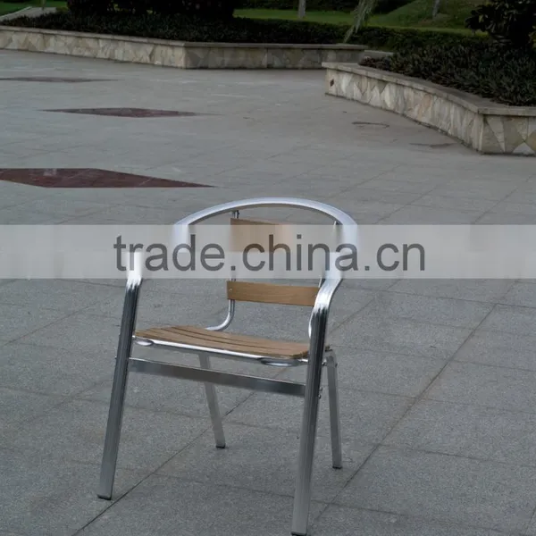 Stackable Aluminum Frame Wood Dining Chair (YC050) photo-6