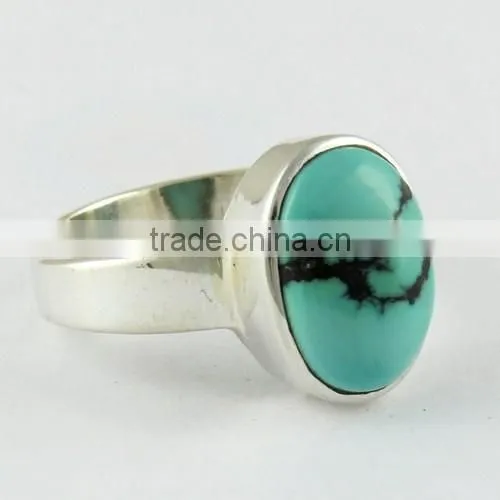 Royston !! Turquoise 925 Sterling Silver Ring, Gemstone Silver Jewellery, Silver Jewellery