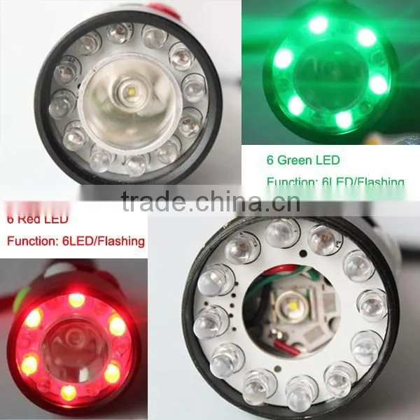 Lumifre ACK1050 Multi Function LED High Power Aluminum 3 Colors Rescue Flashlight photo-3