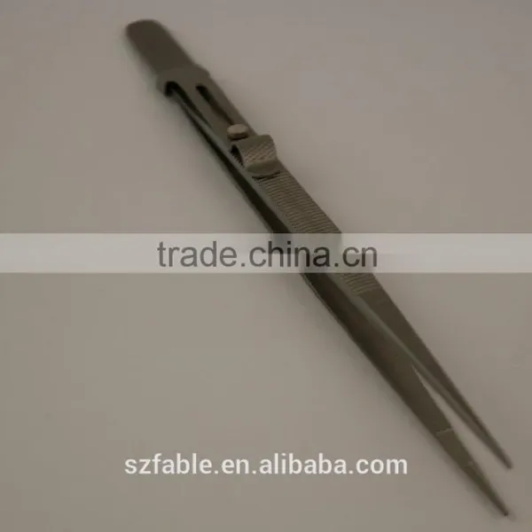 Gemstone and Diamond Tweezers With Lock and Groove photo-5