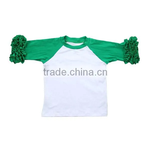 Blank Baby T-shirts Baby Girls Top Design Baseball Tee Wholesale Girls Fall Clothing photo-4