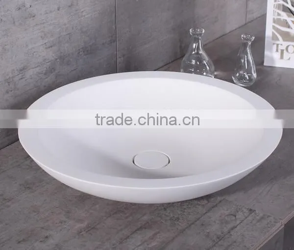 Artificial Stone Resin Basin,solid Surface Bathroom Wash Basins,Wall Mounted Acrylic Solid Surface Wash Basin