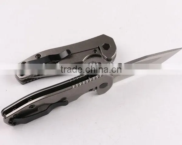 OEM Carbon Fiber and Titanium Alloy Handle Folding Hunting Knife photo-3