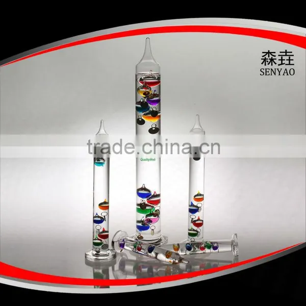 Galileo Thermometer/hand-crafted Glass Galileo Thermometer