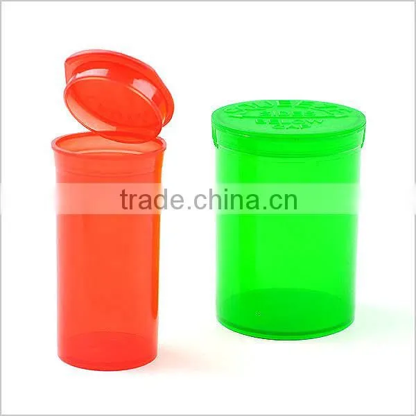 Red Green Blue Plastic Pop Top Vials