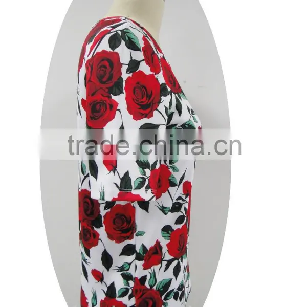 White Flowers All-over Printed Chic Top photo-4