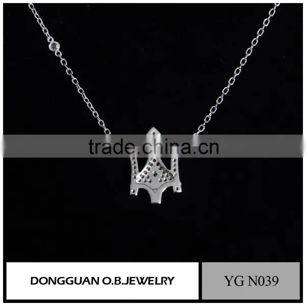 Handmade Jewelry Necklace Crow Pendant With White Gold Wholesale photo-2