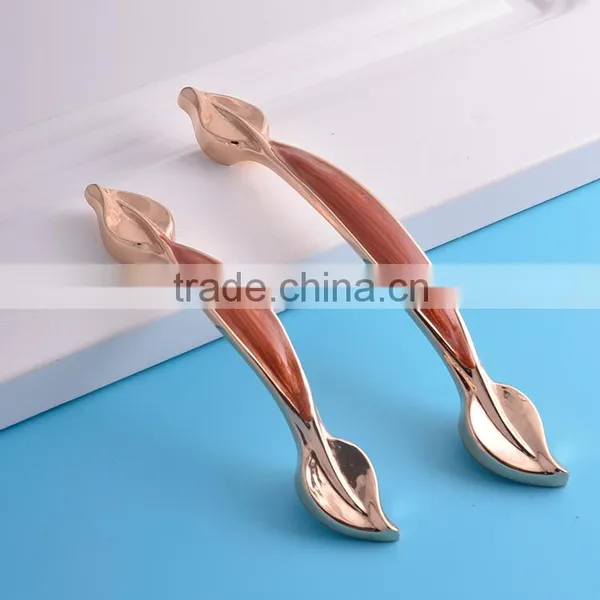 Leaf Shape Novelty Furniture Door Knobs for Dresser Cabinet Closet Drawer Wardrobe Cupboard