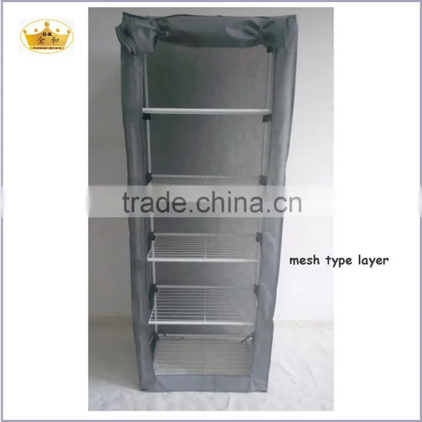 Fashion 5 Layers With Rolled Door Folding Portable Wardrobe