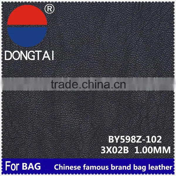 1.0mm New Synthetic Bag Leather/ Wholesale 2015 High Quality pu Leather Fabric/With 20 Years Expenience Black Leather photo-2