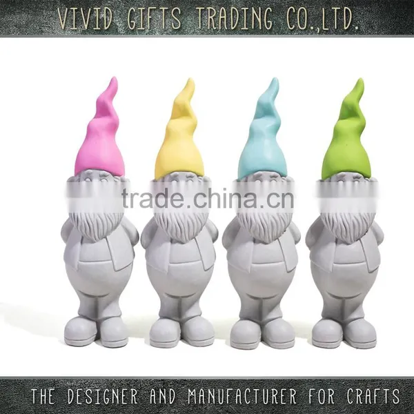 Ceramic Chrismas Fat Dwarf Standing Garden Decoration