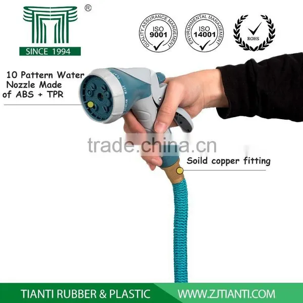 Deluxe 100 FT ROHS Certificate Expandable Flexible Garden Water Hose Including 10 Pattern Spray Nozzle photo-2