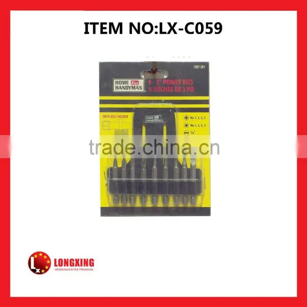 Factory Supply Best Selling Promotion 9 Pcs Bits Set