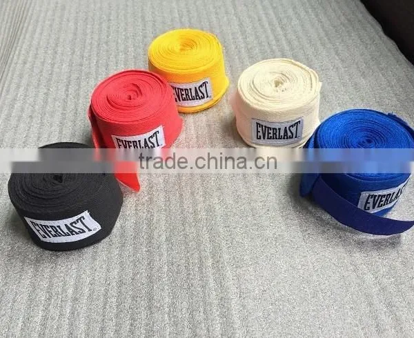 Width 5cm Length 3M 100% Cotton Bandage Strap Boxing Gloves Sanda Muaythai Bandage MMA photo-2