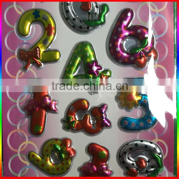 Fruit Number Design 3D Blister Stickers photo-2